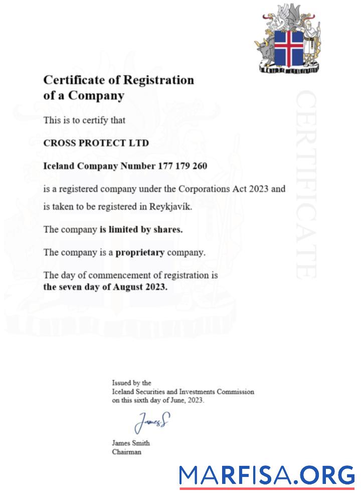 Realistic Iceland certificate of registration Word and PDF template